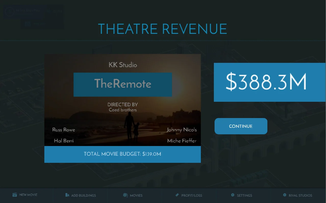 Movie Studio Tycoon Movie Studio Tycoon