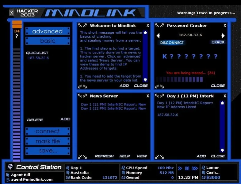 Mindlink Hacker 2003