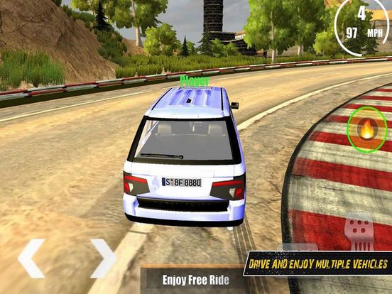 Racing SUV Car Hill Road Racing SUV Car Hill Road