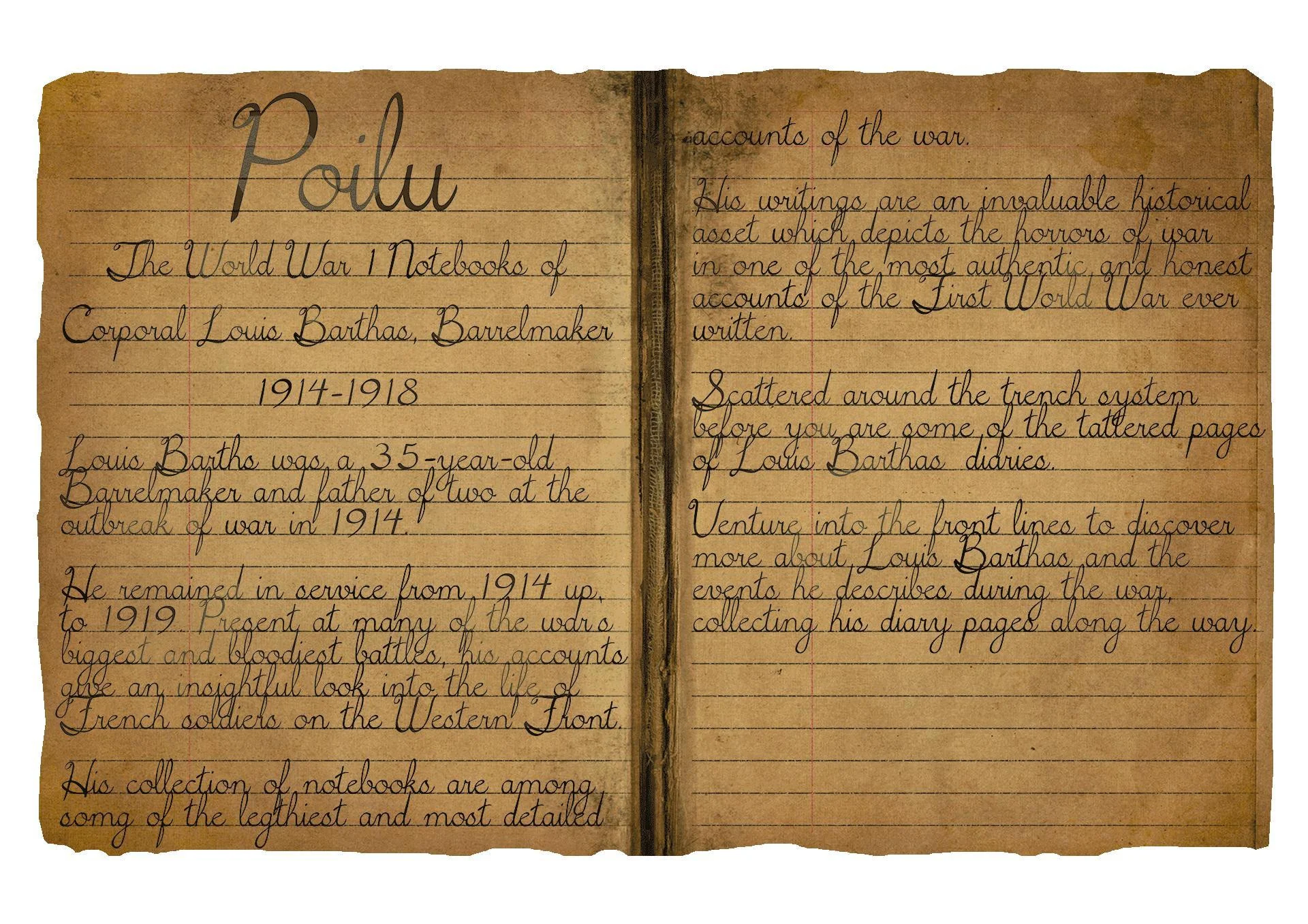 Poilu - The First World War Diaries of Louis Barthas (itch)