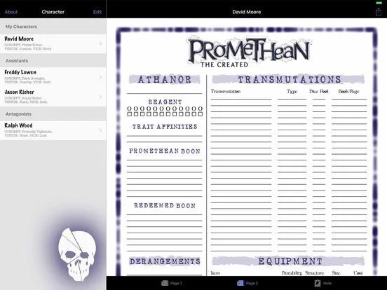 Real Sheet: NWOD Promethean ∞ Real Sheet: NWOD Promethean ∞