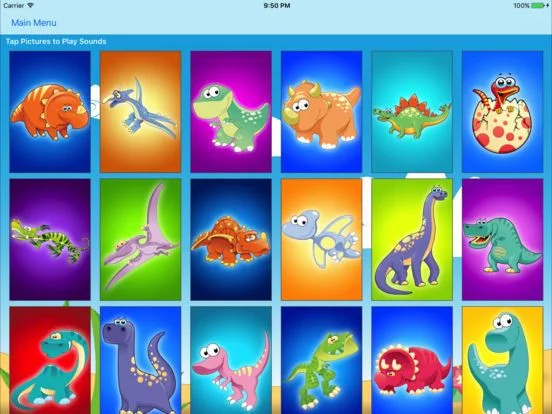 Dinosaur Pairs Card Match Game