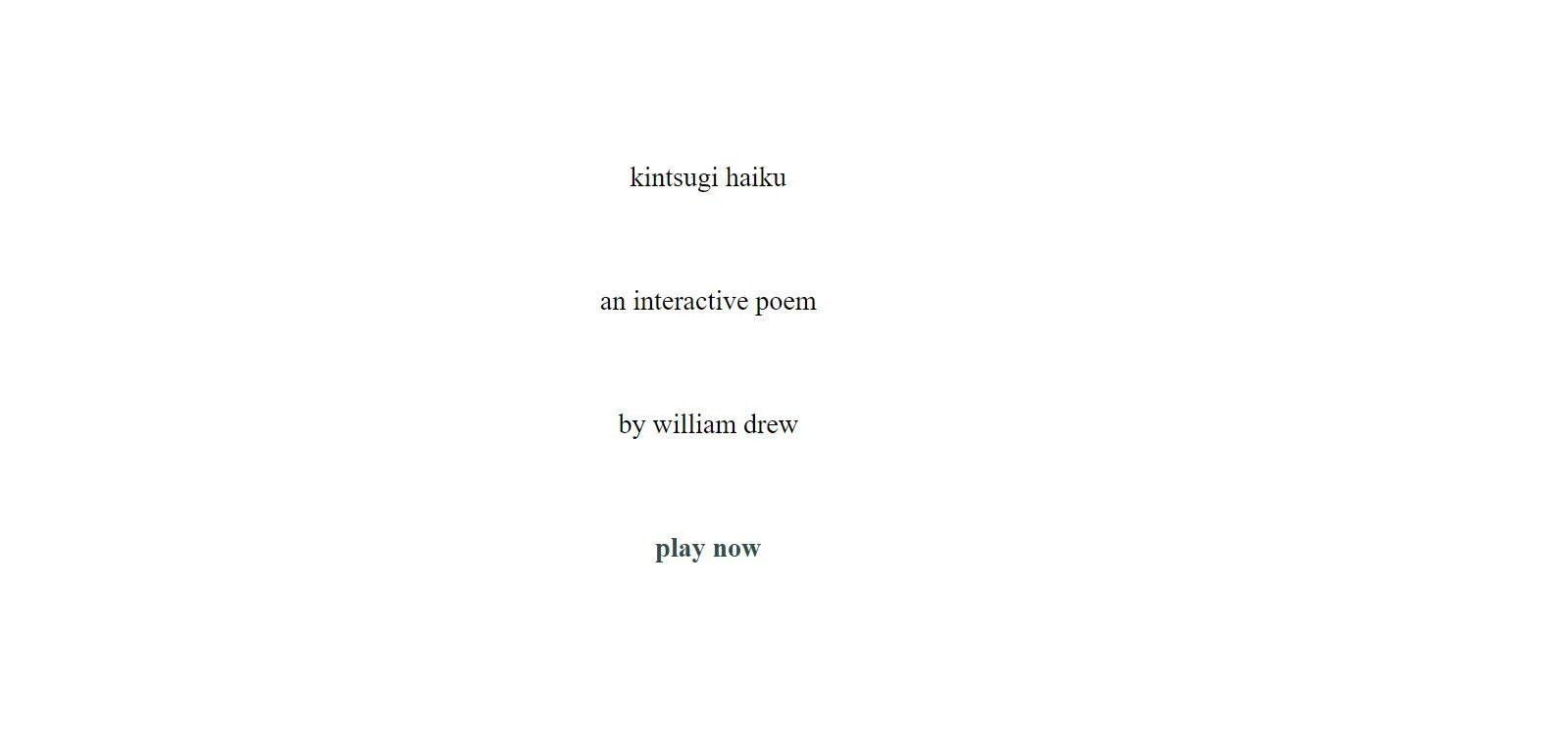 kintsugi haiku (itch)