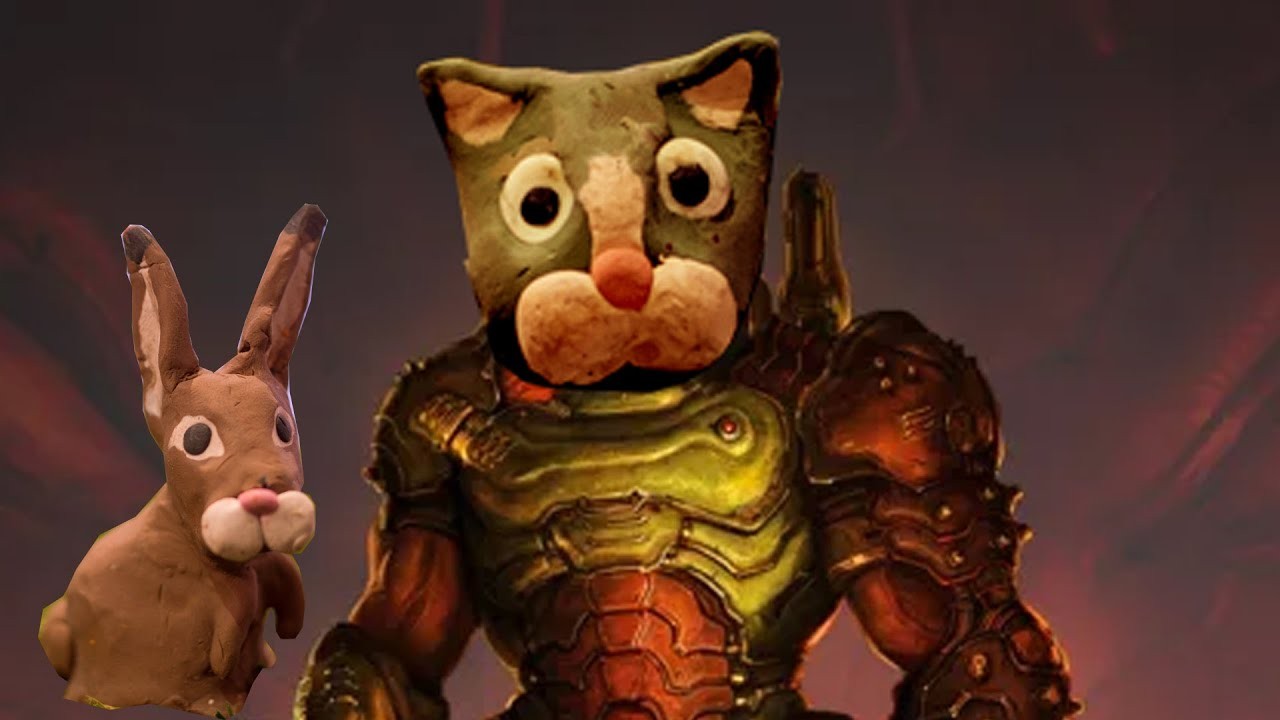 Думслеер снова стал котом в новом пластилиновом мультфильме по DOOM Eternal - изображение обложка