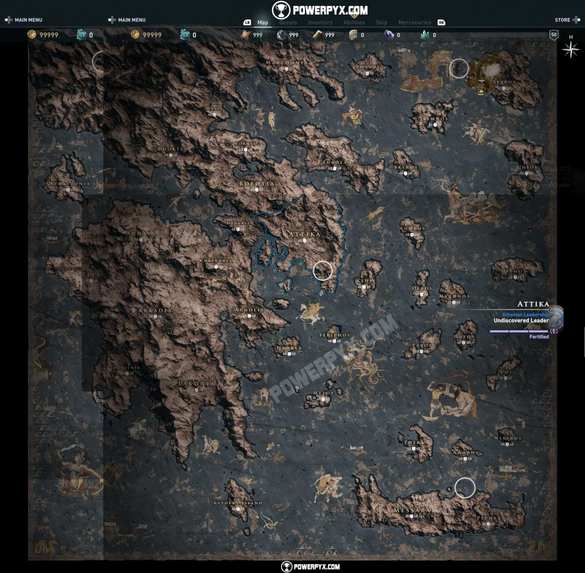 Представлена полная карта мира Assassin's Creed Odyssey - фото 1