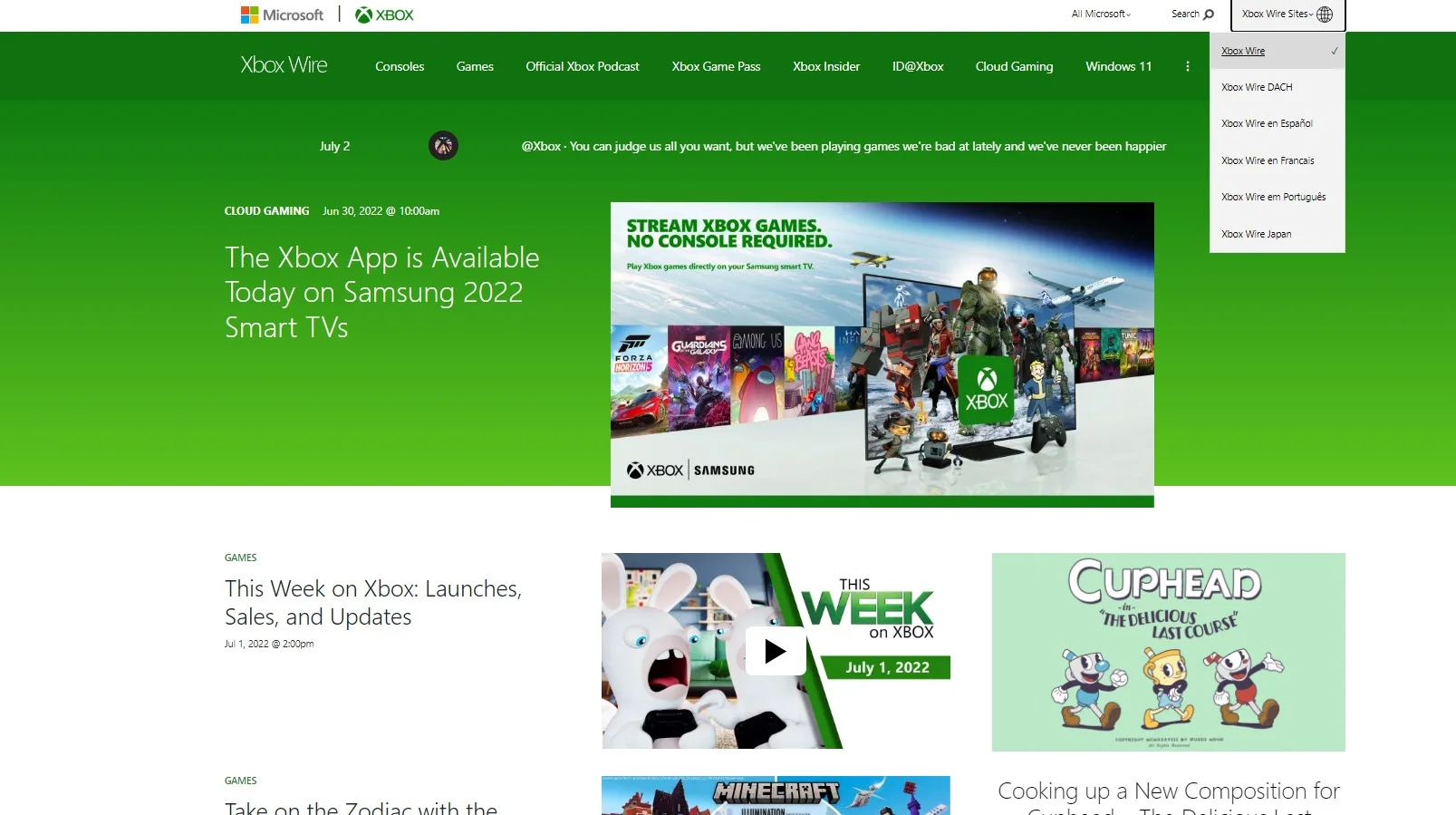 Сайт Xbox Wire больше недоступен на русском языке - фото 1