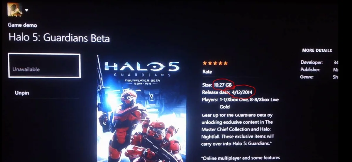 Бета-версия Halo 5: Guardians займет больше 10 ГБ - фото 1