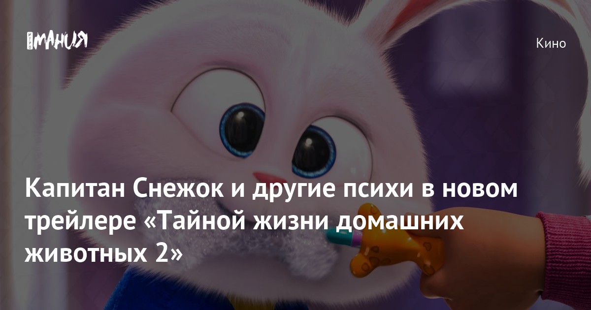 Капитан Снежок и другие психи в новом трейлере «Тайной жизни домашних ...