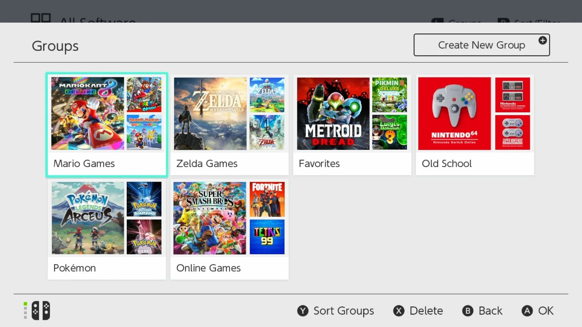 На Nintendo Switch теперь можно группировать игры и приложения по папкам - фото 1