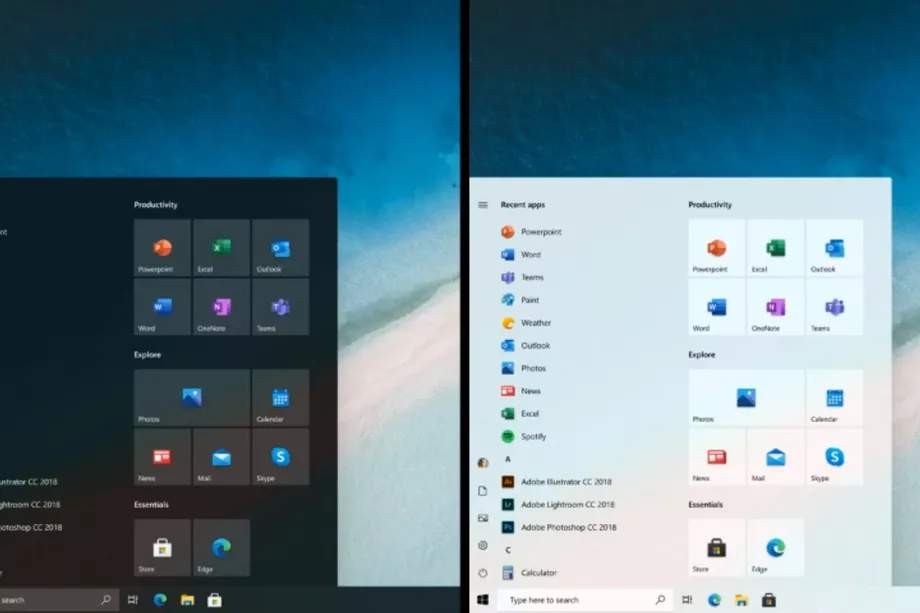 Microsoft показала новый дизайн меню «Пуск» с новыми «живыми» плитками - изображение 2 Microsoft показала новый дизайн меню «Пуск» с новыми «живыми» плитками - фото 2