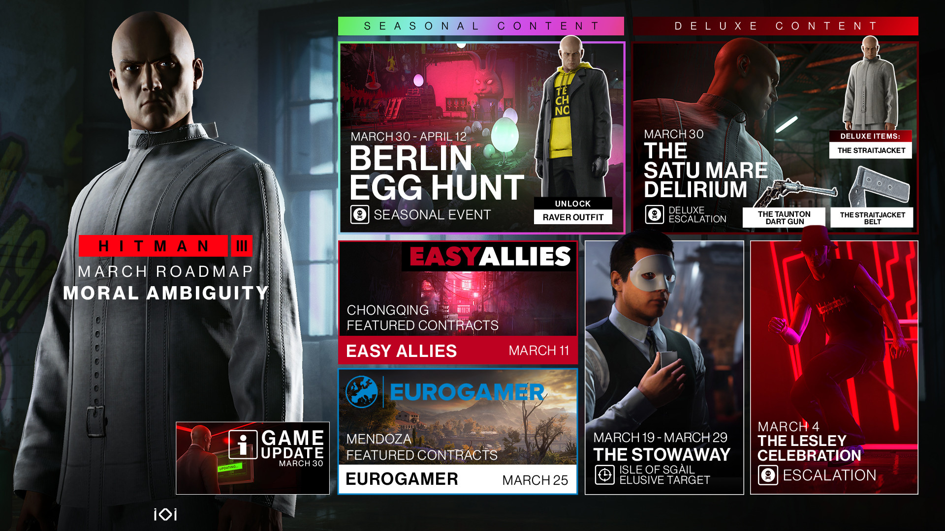«Берлинская охота за яйцами» стартует в HITMAN III в марте - изображение 1 «Берлинская охота за яйцами» стартует в HITMAN III в марте - фото 1