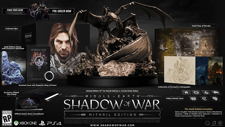 Middle-earth: Shadow of War получит коллекционное «мифриловое» издание - фото 4