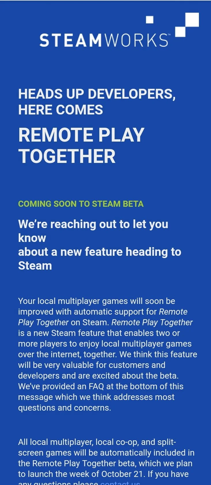 Функция Remote Play Together позволит кооперативным играм Steam работать через интернет - фото 1