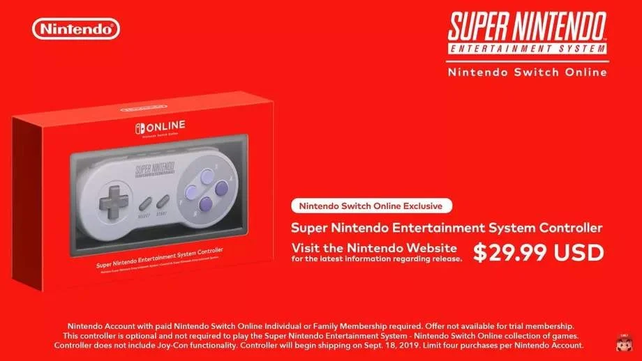 Доступны беспроводные контроллеры в стиле SNES для Nintendo Switch - фото 1