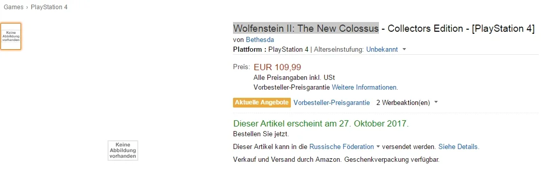 Утечка: Wolfenstein 2: The New Colossus выйдет в конце октября - фото 1