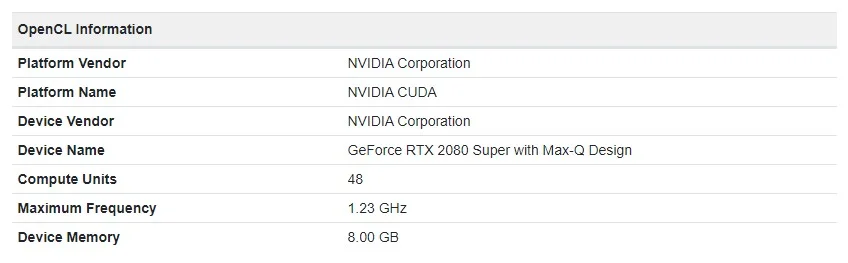 Мобильная NVIDIA RTX 2080 SUPER замечена в Geekbench - фото 1