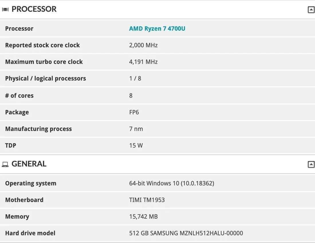 Утечка показывает, что новые RedmiBook получат процессоры AMD Ryzen 4000U - фото 1