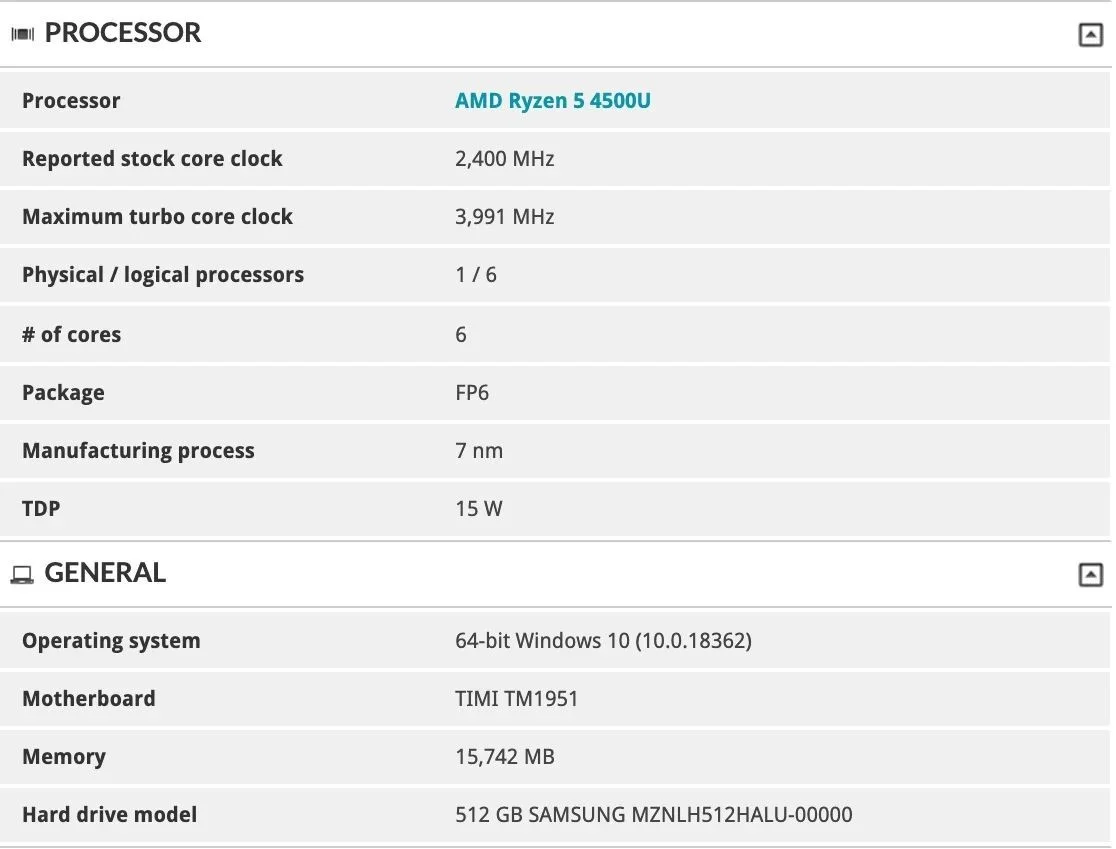 Утечка показывает, что новые RedmiBook получат процессоры AMD Ryzen 4000U - фото 2