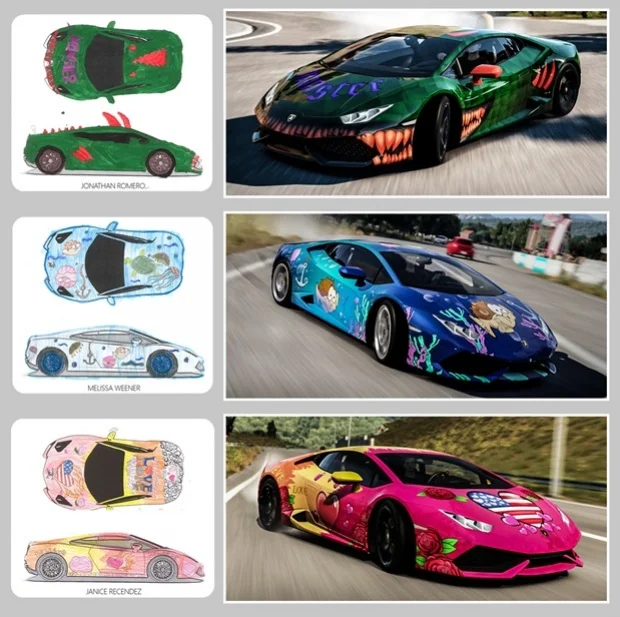 Дети раскрасили Lamborghini в Forza Horizon 2 - фото 1