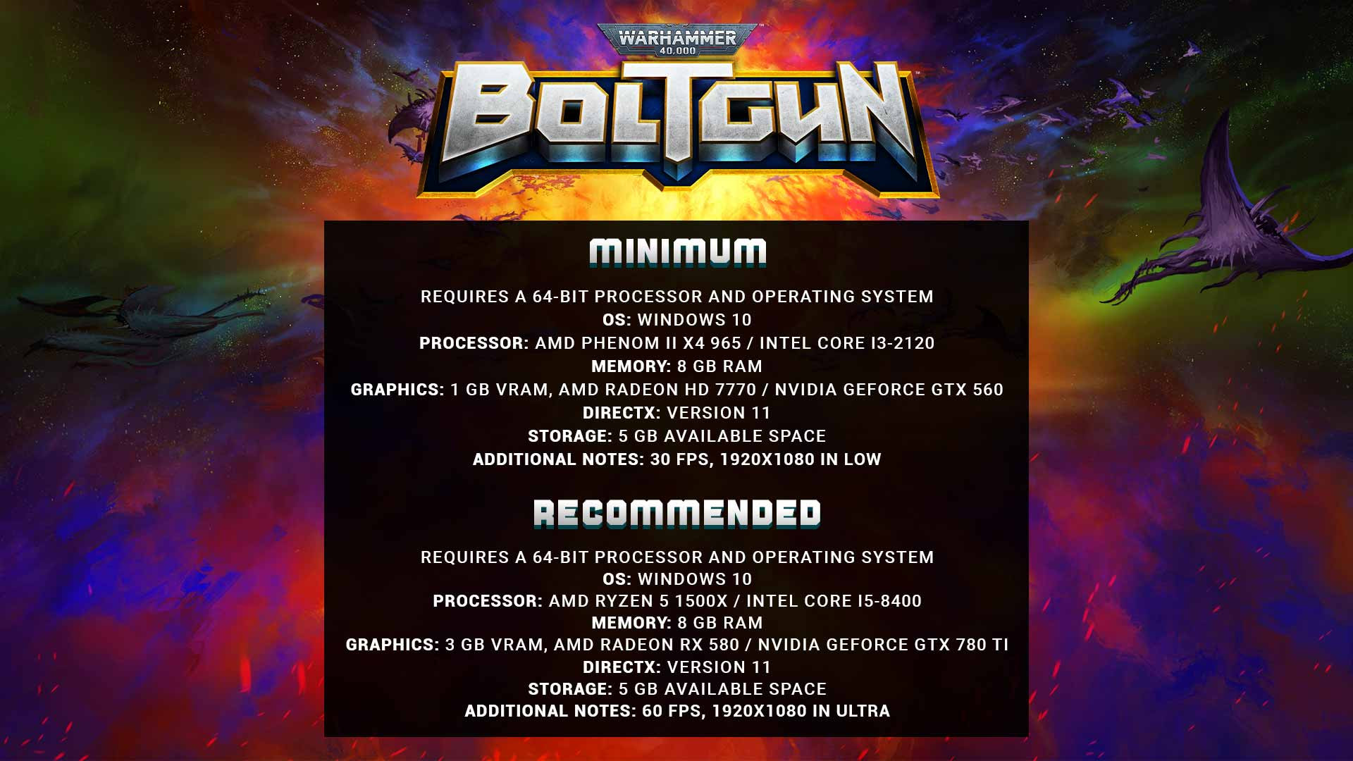 Стали известны системные требования кровавого шутера Warhammer 40 000 Boltgun - изображение 1 Стали известны системные требования кровавого шутера Warhammer 40 000 Boltgun - фото 1