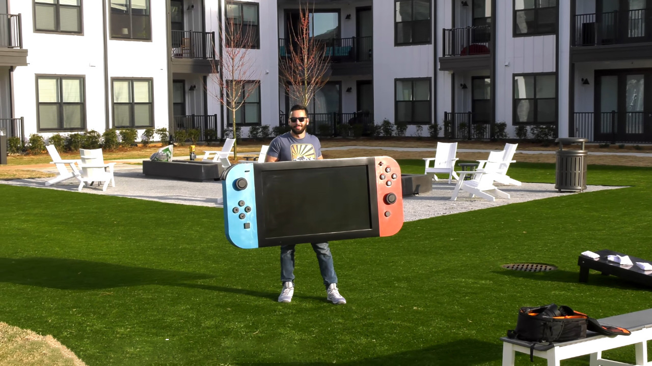 Инженер построил Nintendo Switch с 4K-экраном и весом почти 30 килограмм - изображение обложка