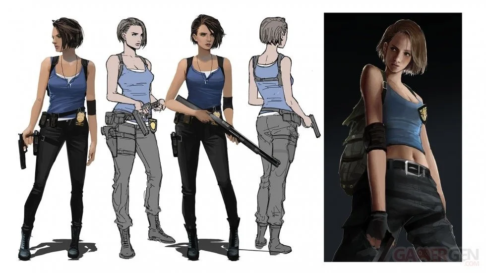 За 2 дня до эмбарго утекла масса скриншотов и концептов ремейка Resident Evil 3 - фото 20