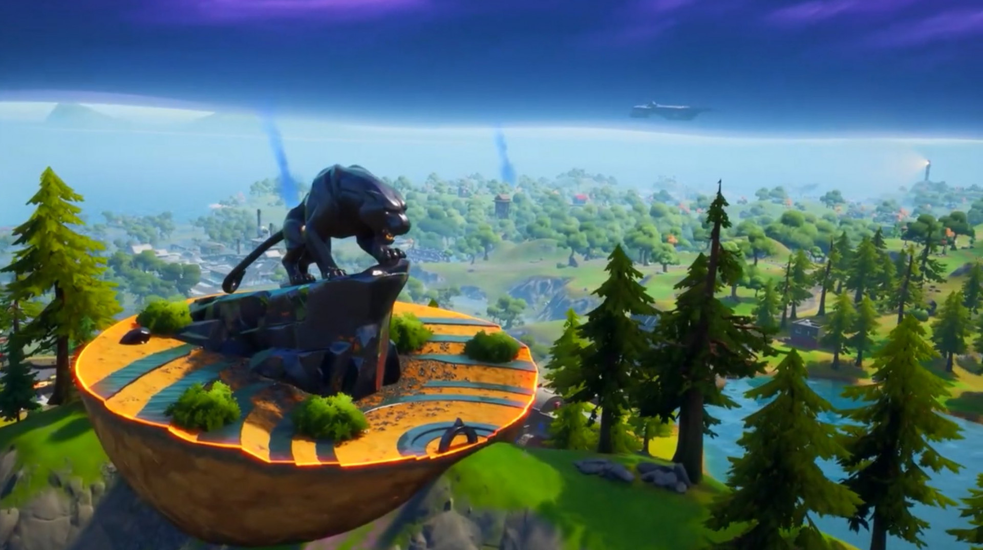 На карте Fortnite появилась статуя Чёрной пантеры - изображение 1 На карте Fortnite появилась статуя Чёрной пантеры - фото 1