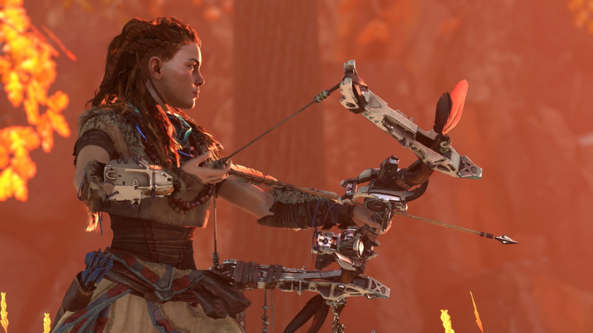 На скриншотах Horizon: Zero Dawn можно увидеть охоту на стальных динозавров - изображение 5 На скриншотах Horizon: Zero Dawn можно увидеть охоту на стальных динозавров - фото 5