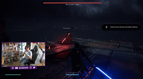 Стример проходит Star Wars Jedi: Fallen Order при помощи игрушечного светового меча - фото 1