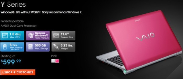 Sony начала поставки нетбуков на основе AMD Fusion - изображение обложка