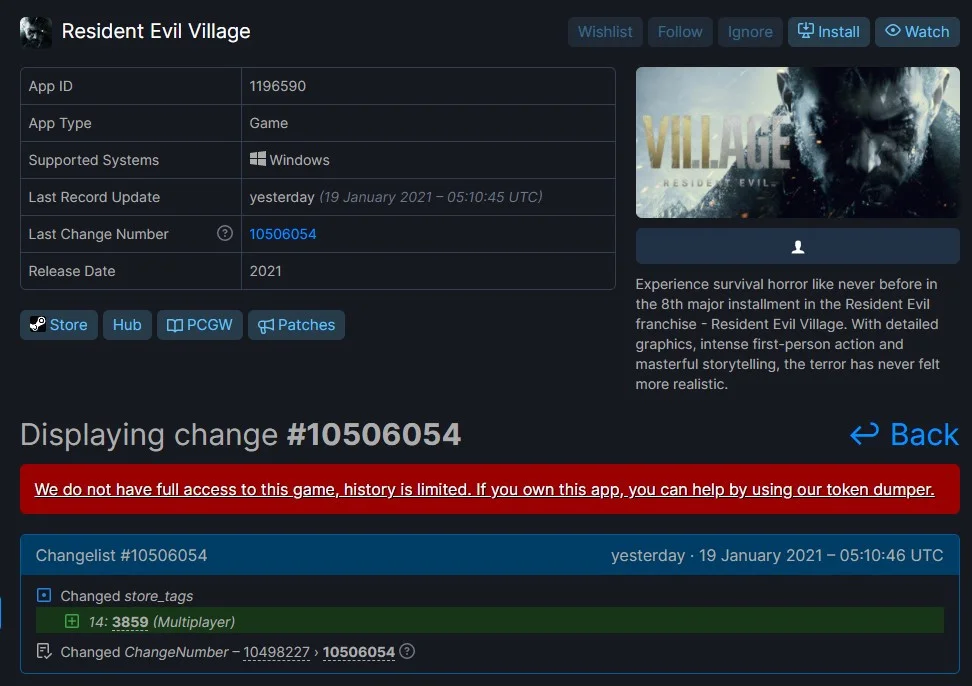 У Resident Evil Village в базе данных Steam теперь упоминается мультиплеер - фото 1