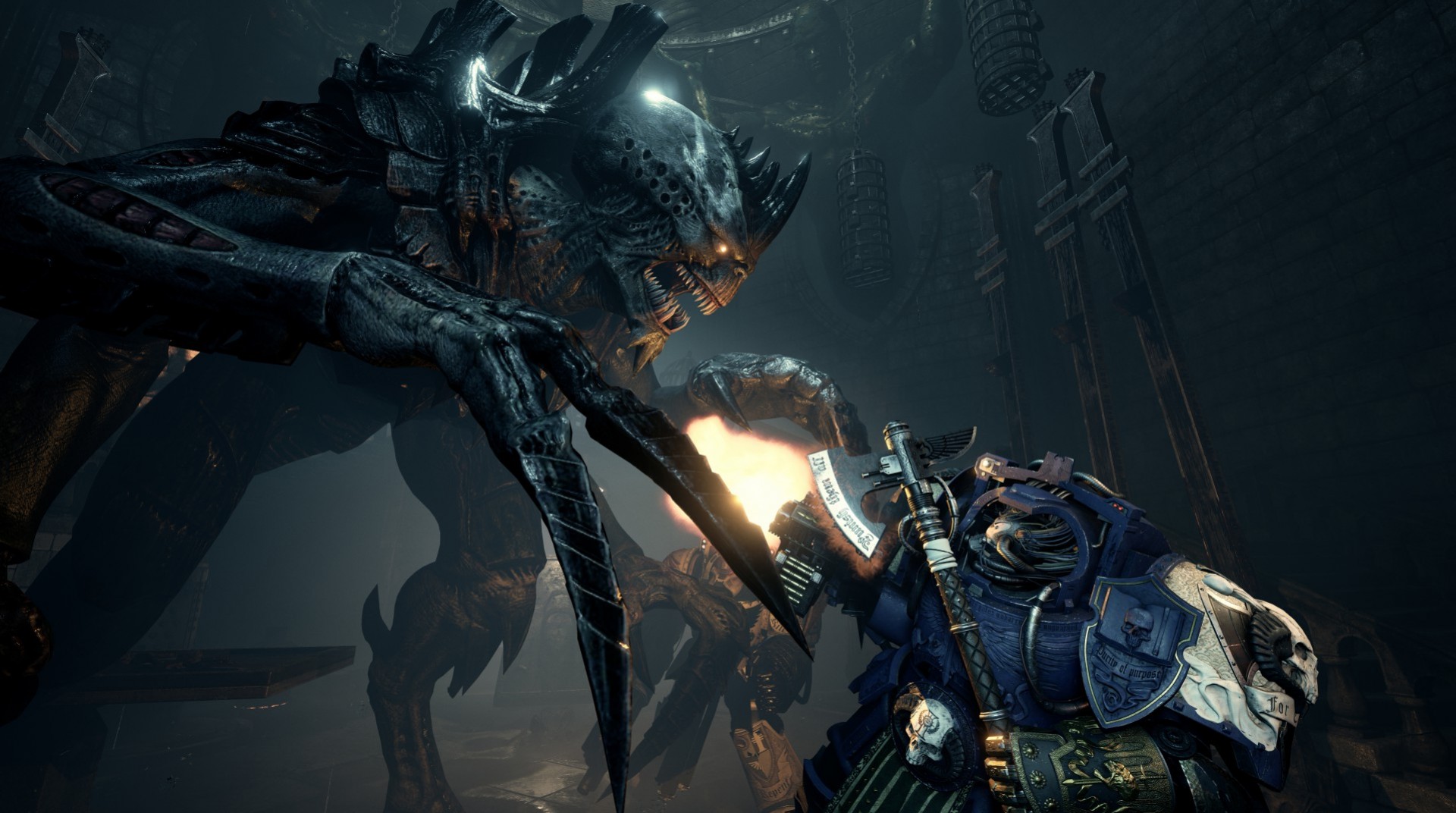В релизном трейлере Space Hulk: Deathwing герои превращают врагов в фарш - изображение обложка