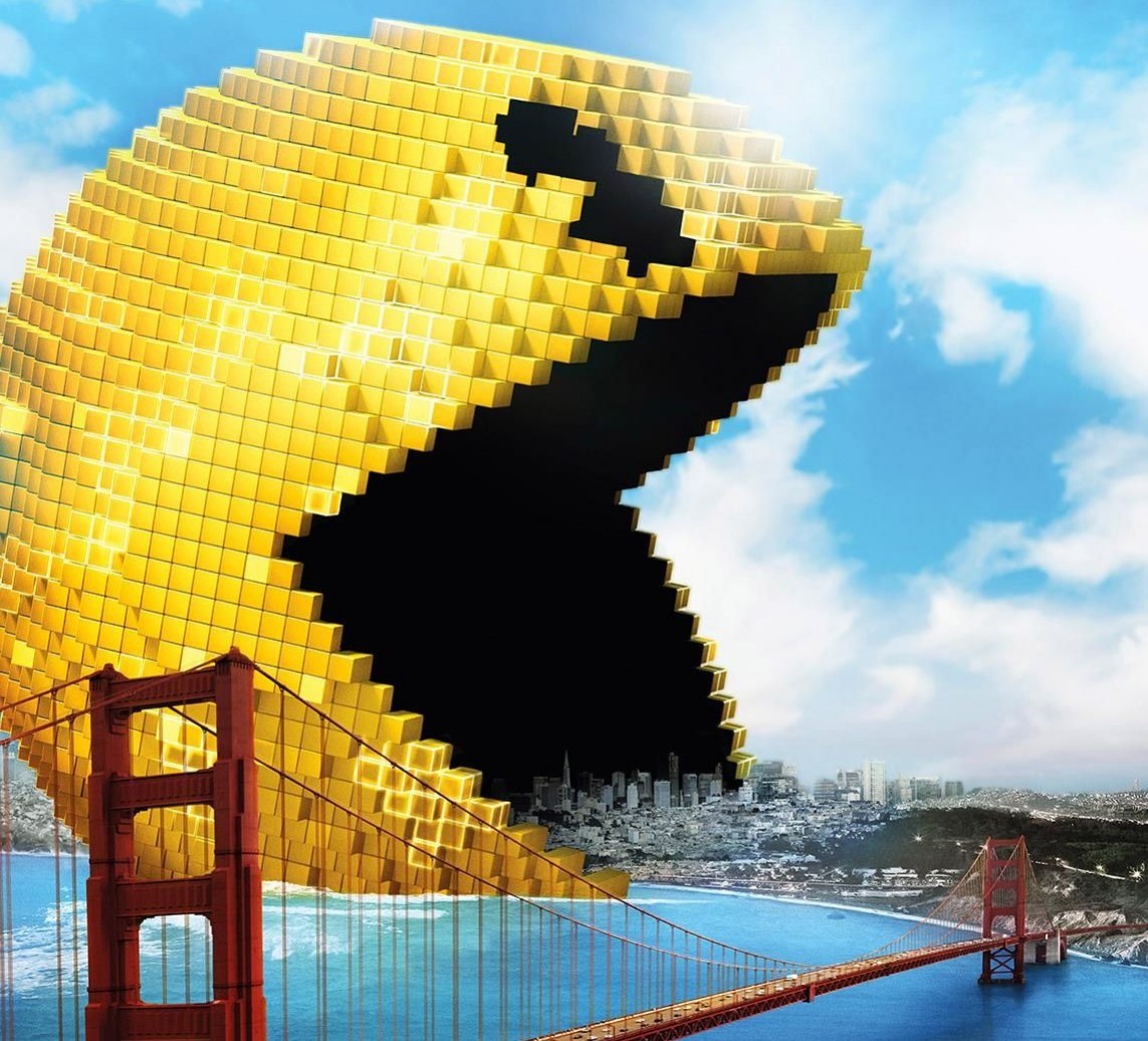 Пакман откусывает руку своему создателю в трейлере «Пикселей» - изображение обложка