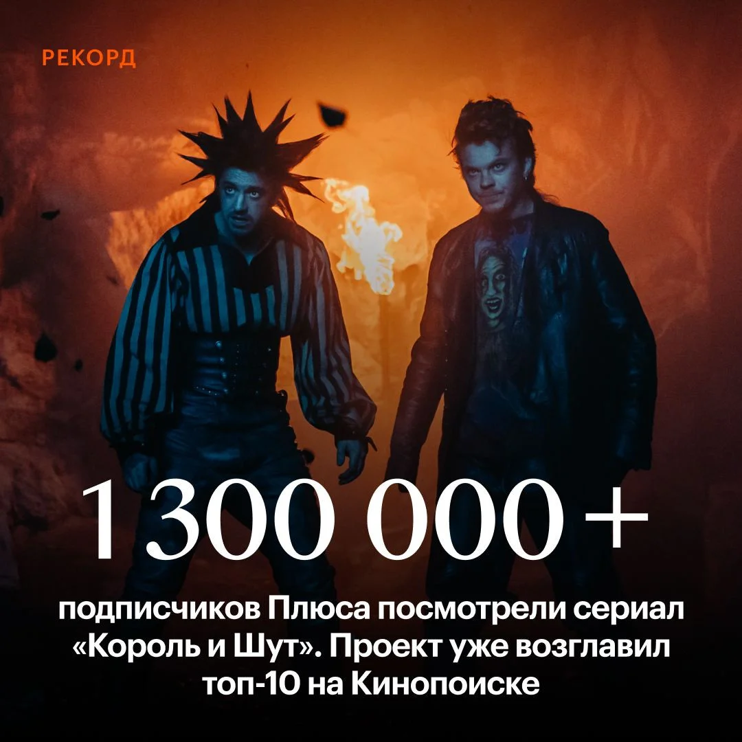Сериал «Король и Шут» посмотрели уже больше 1 млн 300 тыс зрителей «Кинопоиска» - фото 1