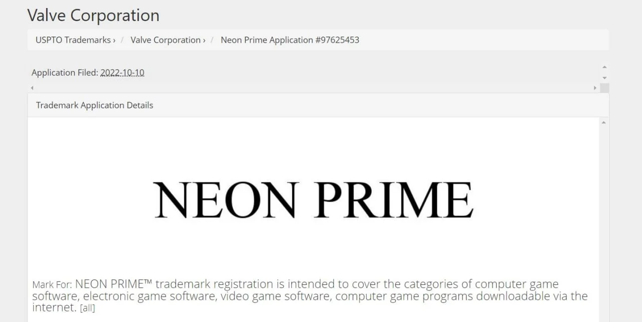 Valve зарегистрировала загадочную торговую марку Neon Prime - фото 1