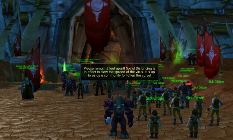 На неофициальном сервере World of Warcraft устроили учебную эпидемию - изображение 1 На неофициальном сервере World of Warcraft устроили учебную эпидемию - фото 1