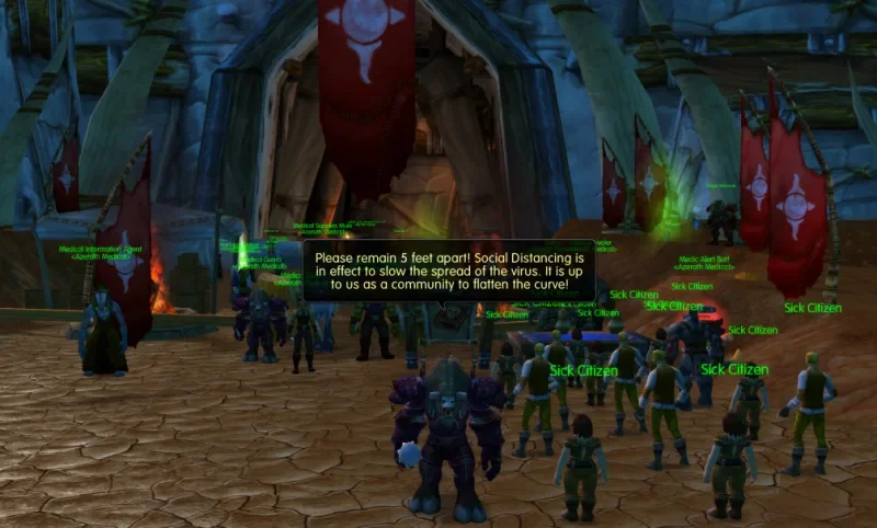 На неофициальном сервере World of Warcraft устроили учебную эпидемию - фото 1