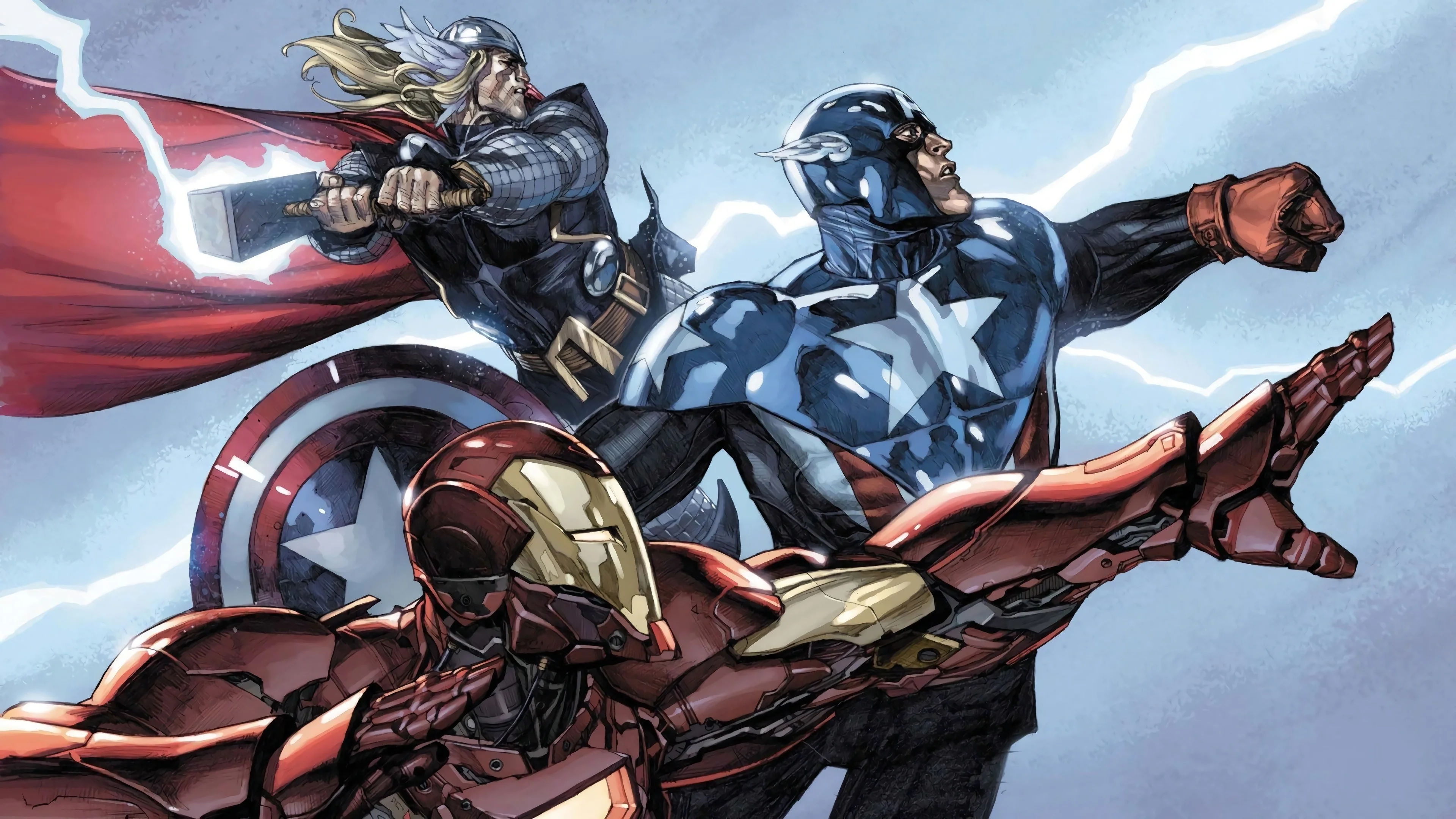 Comics wallpapers. Комиксы Марвел Мстители. Капитан Америка и Железный человек. Старк Одинсон Марвел. Марвел Мстители Капитан Америка.