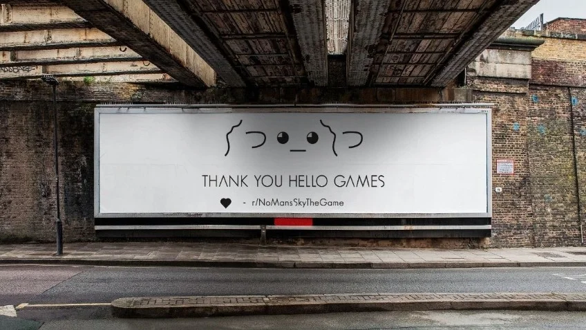 Поклонники No Man's Sky купили билборд, чтобы поблагодарить разработчиков - фото 1