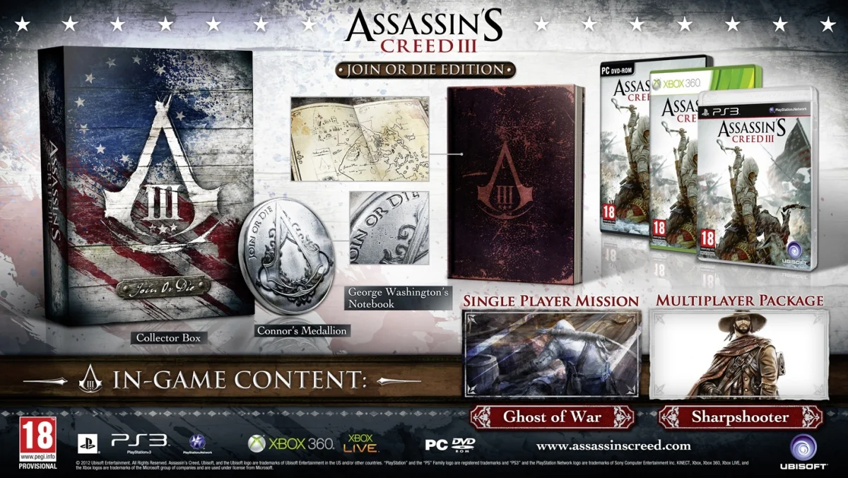 Ubisoft рассказала о коллекционных изданиях Assassin's Creed 3 - фото 2