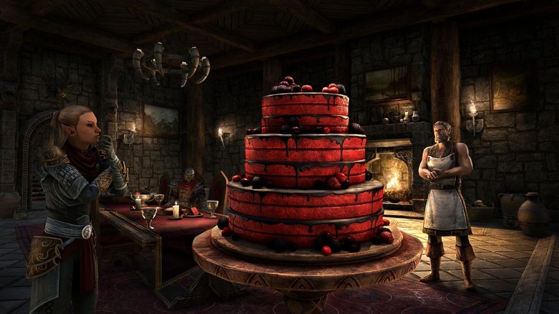 Игроков The Elder Scrolls Online накормят тортом и завалят подарками - изображение обложка