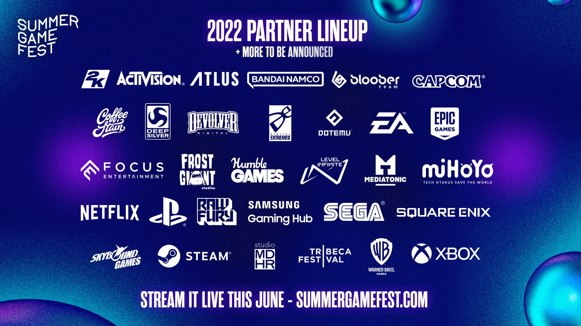 Steam, EA, 2K, Capcom и ещё 27 компаний стали партнёрами Summer Game Fest 2022 - фото 1