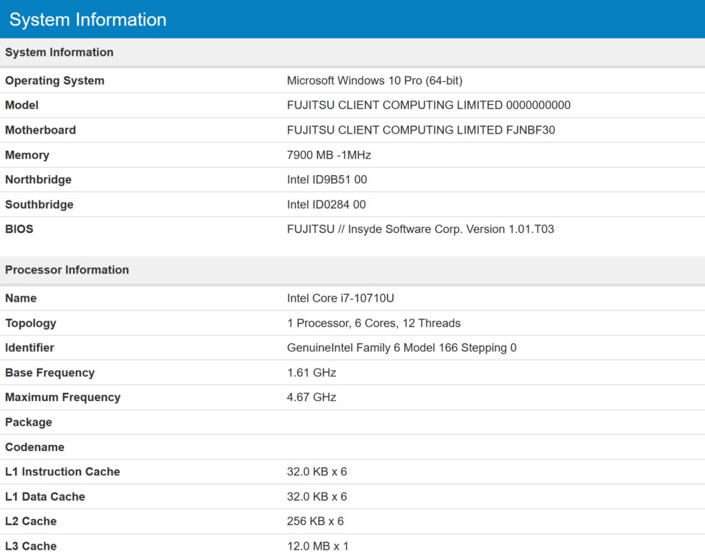 Intel Core i7-10710U будет единственным мобильным шестиядерником десятого поколения - изображение 1 Intel Core i7-10710U будет единственным мобильным шестиядерником десятого поколения - фото 1