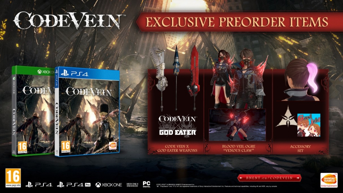 Code Vein: спасать и разрушать начнём в сентябре - изображение 2 Code Vein: спасать и разрушать начнём в сентябре - фото 2