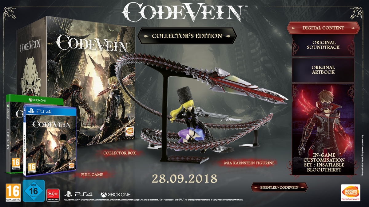 Code Vein: спасать и разрушать начнём в сентябре - изображение 1 Code Vein: спасать и разрушать начнём в сентябре - фото 1