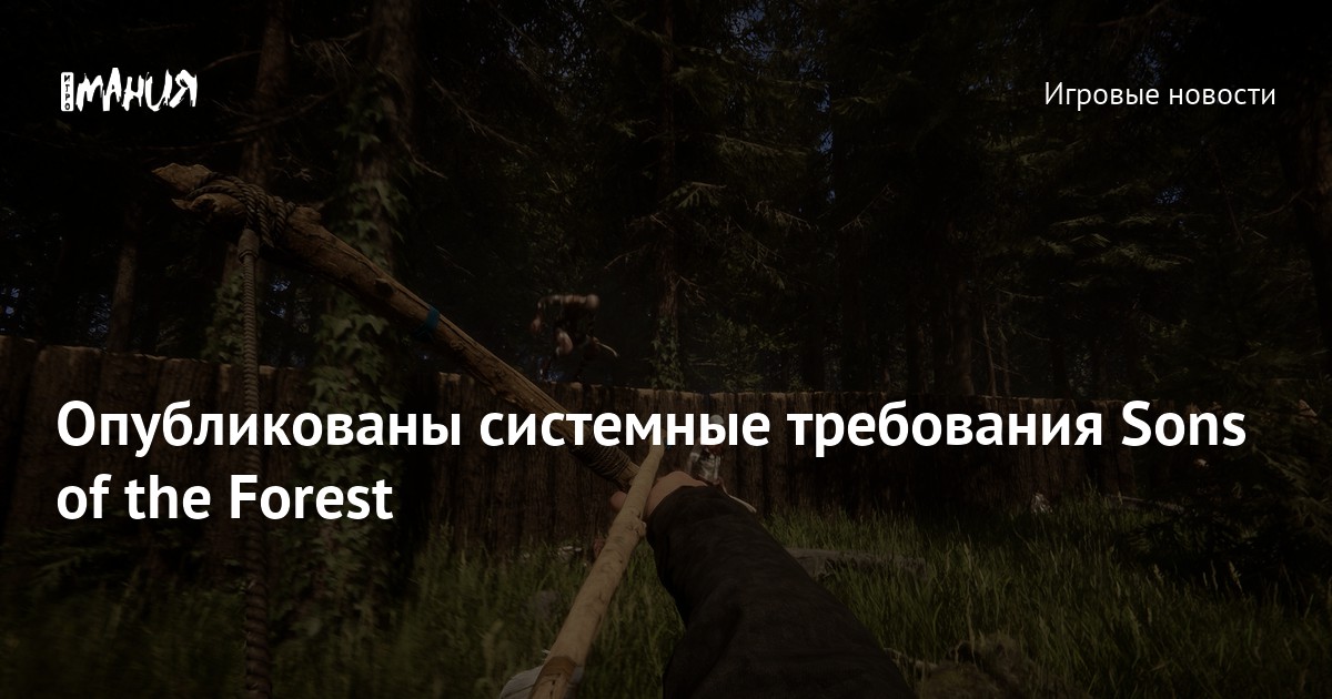Опубликованы системные требования Sons of the Forest — Игромания