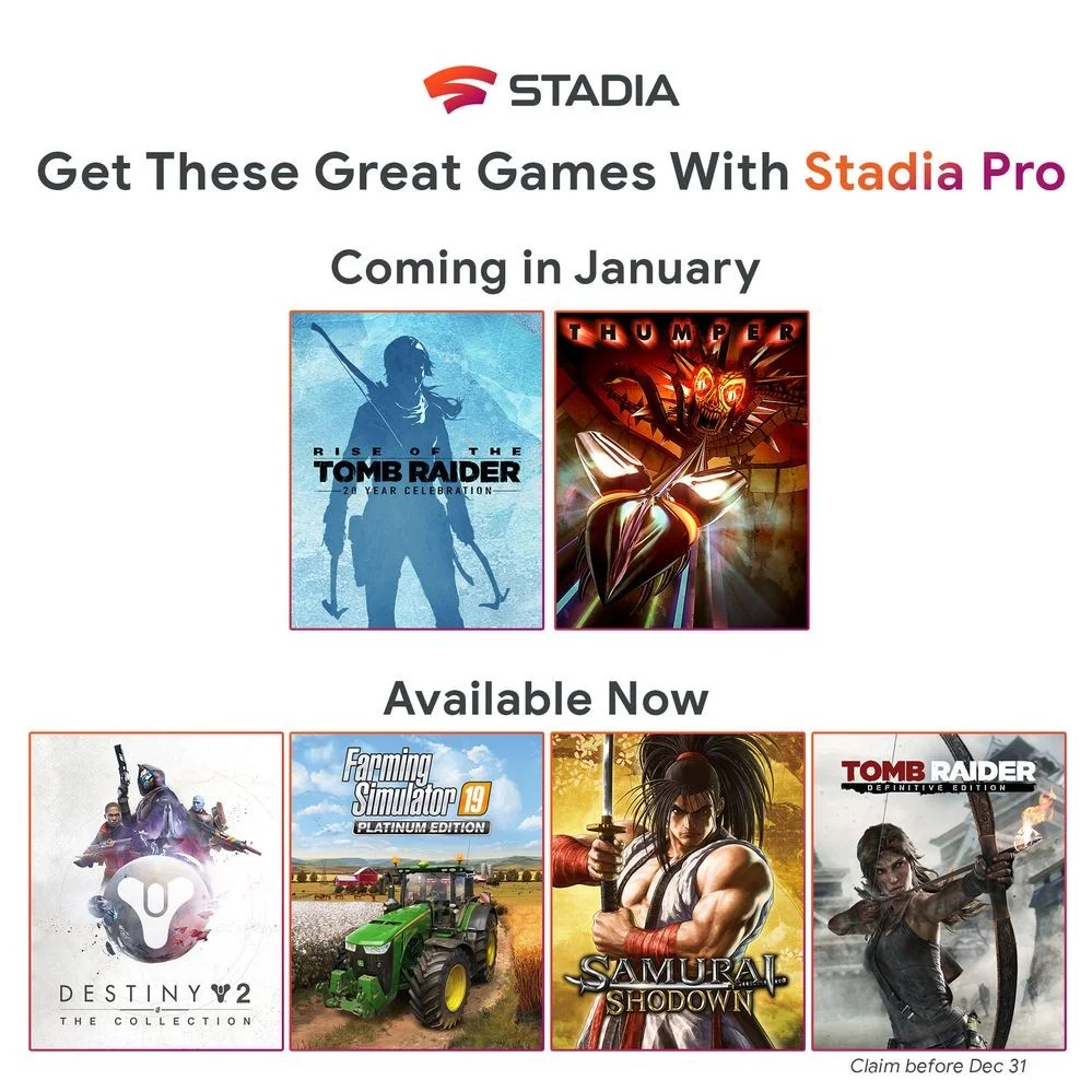 В январе подписчики Stadia Pro получат Rise of the Tomb Raider и Thumper - фото 1