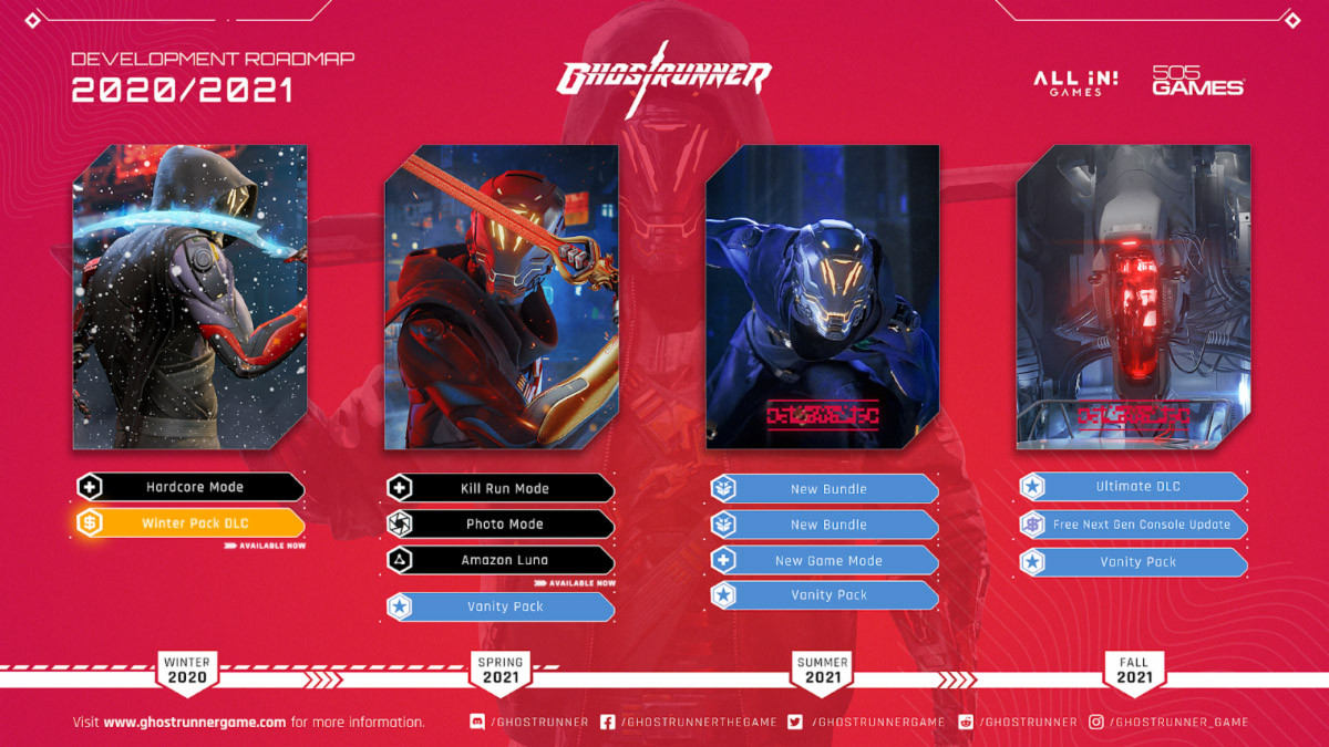 Для Ghostrunner готовят много контента — график выпуска - изображение 1 Для Ghostrunner готовят много контента — график выпуска - фото 1