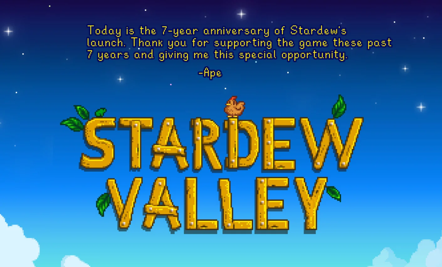 Stardew Valley исполнилось 7 лет, создатель поблагодарил игроков - фото 1