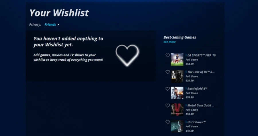 В PlayStation Store появился список пожеланий - фото 1